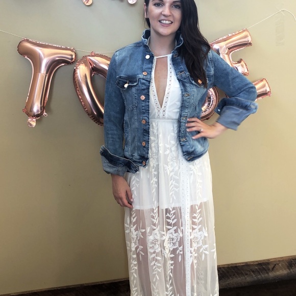 Lulus Sunshine Sweetie Boho Maxi Dress White - Picture 3 of 3